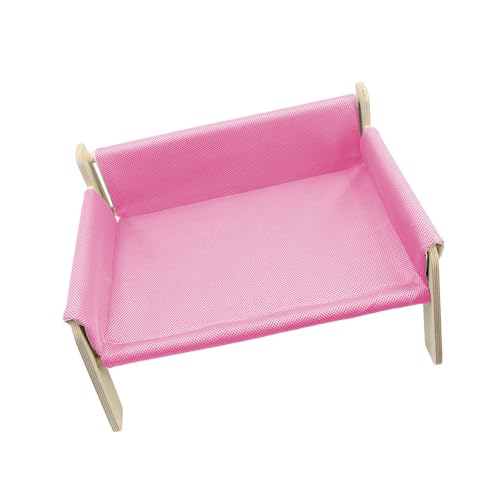 perfk Erhöhtes Katzenbett, Katzenmöbel, Bett, Katzenstuhl, Katzensofa aus Holz, Katzenhängematte, Bett für schlafende Häschen, kleine Katzen, Welpen, ROSA perfk Erhöhtes Katzenbett, Katzenmöbel, Bett, Katzenstuhl, Katzensofa aus Holz, Katzenhängematte, Bett für schlafende Häschen, kleine Katzen, Welpen, ROSA von perfk