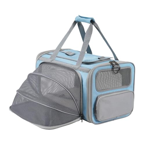 perfk Erweiterbare Katzen-Tragetasche, Kätzchen-Tragetasche, Handtasche, extra große, Faltbare Katzen-Reisetasche für kleine Tiere, Haustiere, Kätzchen, Blau perfk Erweiterbare Katzen-Tragetasche, Kätzchen-Tragetasche, Handtasche, extra große, Faltbare Katzen-Reisetasche für kleine Tiere, Haustiere, Kätzchen, Blau von perfk