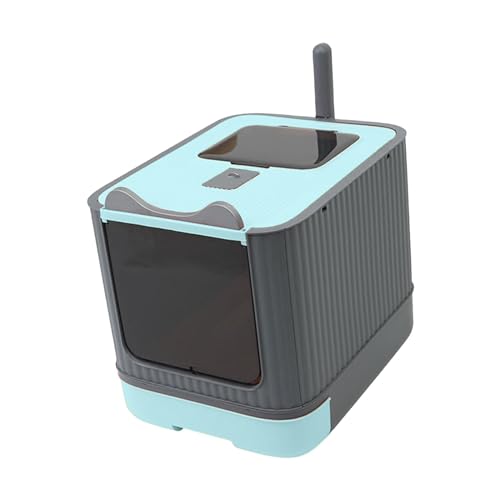 perfk Faltbare, geschlossene Katzentoilette mit Vordertür und oberem Eingang für Hauskatzen, 17,5 x 13,5 x 14 Zoll, abnehmbare Katzentoilette, Blau perfk Faltbare, geschlossene Katzentoilette mit Vordertür und oberem Eingang für Hauskatzen, 17,5 x 13,5 x 14 Zoll, abnehmbare Katzentoilette, Blau von perfk