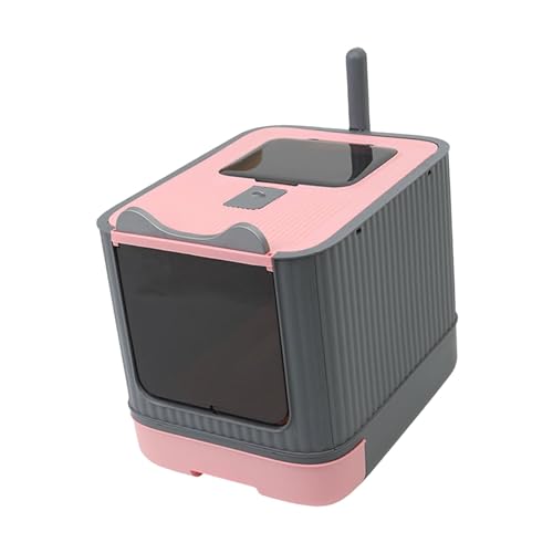 perfk Faltbare, geschlossene Katzentoilette mit Vordertür und oberem Eingang für Hauskatzen, 17,5 x 13,5 x 14 Zoll, abnehmbare Katzentoilette, ROSA perfk Faltbare, geschlossene Katzentoilette mit Vordertür und oberem Eingang für Hauskatzen, 17,5 x 13,5 x 14 Zoll, abnehmbare Katzentoilette, ROSA von perfk