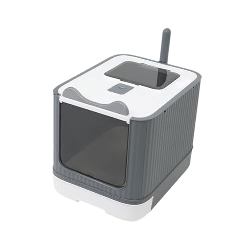 perfk Faltbare, geschlossene Katzentoilette mit Vordertür und oberem Eingang für Hauskatzen, 17,5 x 13,5 x 14 Zoll, abnehmbare Katzentoilette, Weiß perfk Faltbare, geschlossene Katzentoilette mit Vordertür und oberem Eingang für Hauskatzen, 17,5 x 13,5 x 14 Zoll, abnehmbare Katzentoilette, Weiß von perfk