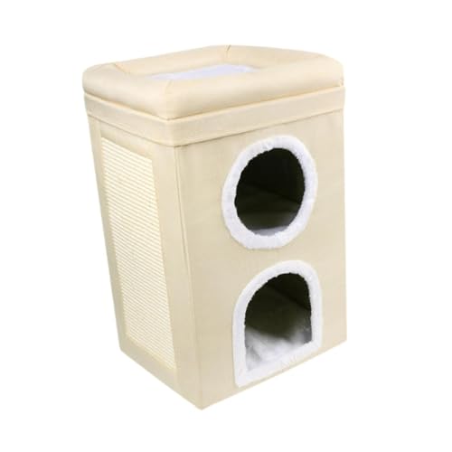 perfk Faltbares Katzenbett mit Überdachung, Heimdekoration, Katzenversteck, Katzenhaus für Haustierbedarf, Schlafen, Spielen, Trainieren, Versteck perfk Faltbares Katzenbett mit Überdachung, Heimdekoration, Katzenversteck, Katzenhaus für Haustierbedarf, Schlafen, Spielen, Trainieren, Versteck von perfk