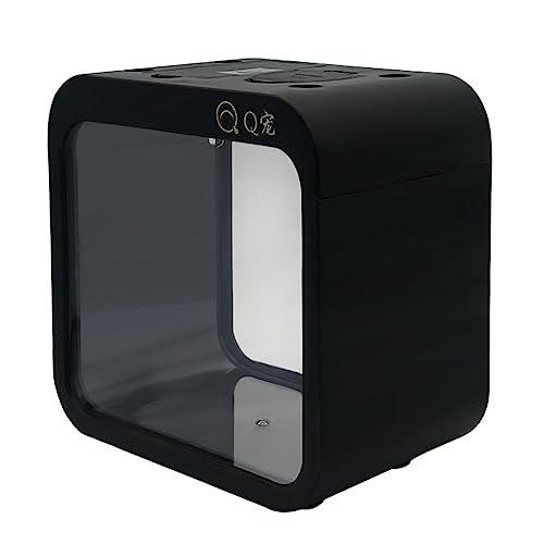 perfk Fischaufzuchtbox, Betta-Aquarium, transparent, stapelbar, Inkubatorbox, Dekoration, Fischschale, Aquarium-Box für Neugeborene Braten, Babygarnelen, Schwarz perfk Fischaufzuchtbox, Betta-Aquarium, transparent, stapelbar, Inkubatorbox, Dekoration, Fischschale, Aquarium-Box für Neugeborene Braten, Babygarnelen, Schwarz von perfk