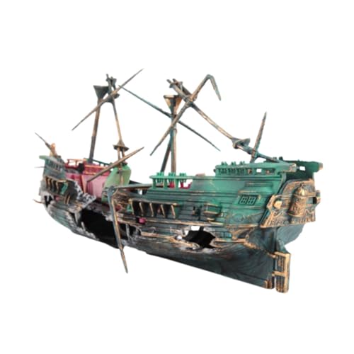 perfk Fischtankverzierung kreativer Unterwasserschatzkiste Miniatur Schatzstrust Pearlescent Aquarium Ornament für Süßwasser, Schatz von perfk