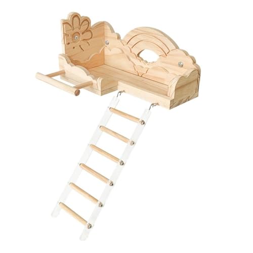 perfk Flache Vogelstange, Vogelklettergerüst, Holzstange, Pfotenschleifen, Papageien, Spielständer, Papageienstange, Spielzeug für Wellensittiche, perfk Flache Vogelstange, Vogelklettergerüst, Holzstange, Pfotenschleifen, Papageien, Spielständer, Papageienstange, Spielzeug für Wellensittiche, von perfk