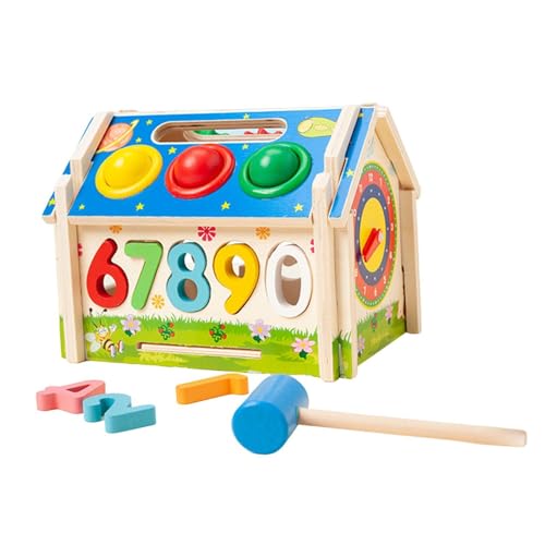 perfk Formsortierwürfel, Formsortierbox, Lernspielzeug, Farben, Formsortierung, passende Farben, Wahrnehmungsspielzeug, Formsortierhaus, mit Hammer perfk Formsortierwürfel, Formsortierbox, Lernspielzeug, Farben, Formsortierung, passende Farben, Wahrnehmungsspielzeug, Formsortierhaus, mit Hammer von perfk
