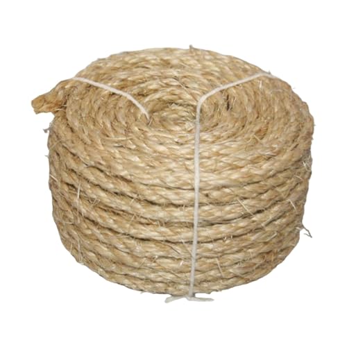 perfk Gedrehtes Sisalseil, Wickelschnurseil, DIY-Kratzbaum aus geflochtenem Hanfseil für Katzenbäume, Katzenhängematte, Kratzpad, 8mmx15m perfk Gedrehtes Sisalseil, Wickelschnurseil, DIY-Kratzbaum aus geflochtenem Hanfseil für Katzenbäume, Katzenhängematte, Kratzpad, 8mmx15m von perfk