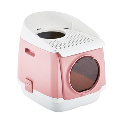 perfk Geschlossenes Katzentoilettentablett mit Haube, geruchlose Katzentoilette, Spritzschutz, Fronteinstieg, Ausgang Oben, Katzentoilette für Kleintiere, ROSA perfk Geschlossenes Katzentoilettentablett mit Haube, geruchlose Katzentoilette, Spritzschutz, Fronteinstieg, Ausgang Oben, Katzentoilette für Kleintiere, ROSA von perfk