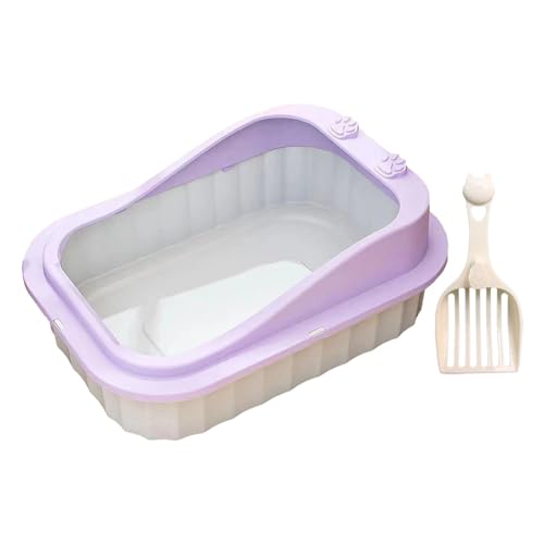 perfk Große offene Katzentoilette, Katzentoilette, große Bettpfanne mit hohem seitlichem Katzensandbecken, Katzentoilette, Katzentoilette, violett perfk Große offene Katzentoilette, Katzentoilette, große Bettpfanne mit hohem seitlichem Katzensandbecken, Katzentoilette, Katzentoilette, violett von perfk