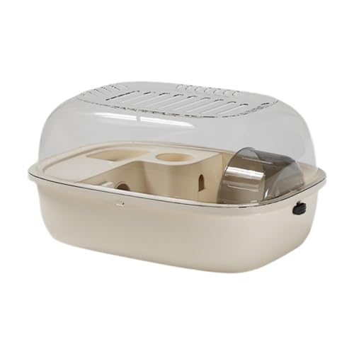 perfk Großer Hamster Käfig Lebensraum tragbares Training Spielen Haus tragbares Haus Hamster Gehege für Igelmäuse kleine Tiere, Beige von perfk