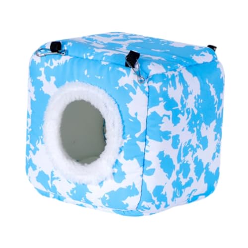 perfk Hängende Papageihütte bequemer Winter hängende Hütte Plüschschuppen Hütte weiches gemütliches Nest für Lovebirds Bluebirds Cockatiel, Blau perfk Hängende Papageihütte bequemer Winter hängende Hütte Plüschschuppen Hütte weiches gemütliches Nest für Lovebirds Bluebirds Cockatiel, Blau von perfk