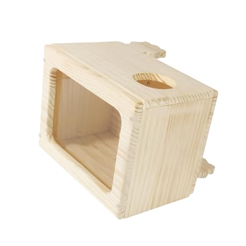 perfk Hamster-Grabbox, Hamster-Sand-Badebox, Stall, Holz-Ruhe-Duschraum, Hamsterkäfig für Rennmäuse, Chinchillas, Zwerghamster von perfk