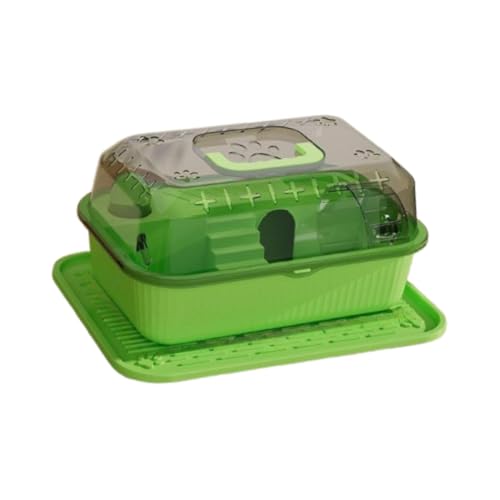 perfk Hamster Haus Hamster Versteck atmungsaktivem tragbares Griff Hamster Outdoor -Gehäuse kleine Haustiere Spielen Hütte für Meerschweinchen -Chinchilla, GrÜn von perfk