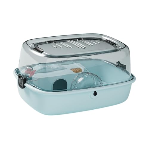 perfk Hamster Käfig Kleine Tierkäfiglüftung mit offenbarem Oberteil, klares Hamster Habitat House für Rennmäuse, Mäuse, Hasenzuckergleiter, Blau perfk Hamster Käfig Kleine Tierkäfiglüftung mit offenbarem Oberteil, klares Hamster Habitat House für Rennmäuse, Mäuse, Hasenzuckergleiter, Blau von perfk