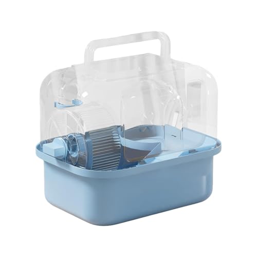 perfk Hamster -Käfig -Tier -Käfig, tragbare Belüftung interaktiver, klares Trainingspflichter Häuser für Zuckergleiter Hase, Blau perfk Hamster -Käfig -Tier -Käfig, tragbare Belüftung interaktiver, klares Trainingspflichter Häuser für Zuckergleiter Hase, Blau von perfk