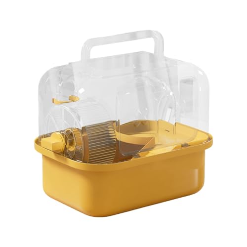 perfk Hamster -Käfig -Tier -Käfig, tragbare Belüftung interaktiver, klares Trainingspflichter Häuser für Zuckergleiter Hase, Gelb perfk Hamster -Käfig -Tier -Käfig, tragbare Belüftung interaktiver, klares Trainingspflichter Häuser für Zuckergleiter Hase, Gelb von perfk