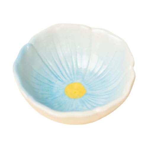 perfk Hamster Keramikfutterschale, Meerschweinchenschale, Hamster liefert kleine Tierfütterung, Hamster -Essensgericht für Hamster Rennmäuse, Blau von perfk