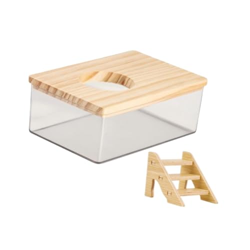 perfk Hamster-Sandbadebox, Haustierbad und Toilette, Haustiertoilette, Badewanne, durchsichtiges Badezimmerzubehör für Chinchillas und Frettchen, L perfk Hamster-Sandbadebox, Haustierbad und Toilette, Haustiertoilette, Badewanne, durchsichtiges Badezimmerzubehör für Chinchillas und Frettchen, L von perfk