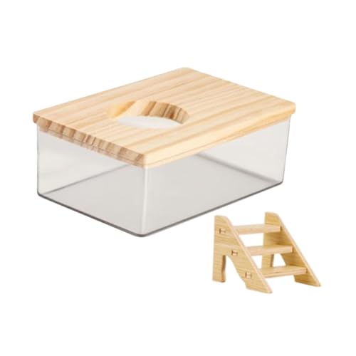 perfk Hamster-Sandbadebox, Haustierbad und Toilette, Haustiertoilette, Badewanne, durchsichtiges Badezimmerzubehör für Chinchillas und Frettchen, M perfk Hamster-Sandbadebox, Haustierbad und Toilette, Haustiertoilette, Badewanne, durchsichtiges Badezimmerzubehör für Chinchillas und Frettchen, M von perfk