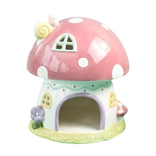 perfk Hamster Versteck schöner Käfigzubehör Hedgehog Haus für Meerschweinchen Chipmunk kleine Tiere Hedgehog Hamster, Rosa von perfk