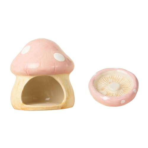 perfk -Hamsterhaus, Versteck für Kleintiere, Höhle, niedlicher Zwinger mit Futternapf für Rennmäuse, Streifenhörnchen, Eichhörnchen, Meerschweinchen, Rosa perfk -Hamsterhaus, Versteck für Kleintiere, Höhle, niedlicher Zwinger mit Futternapf für Rennmäuse, Streifenhörnchen, Eichhörnchen, Meerschweinchen, Rosa von perfk