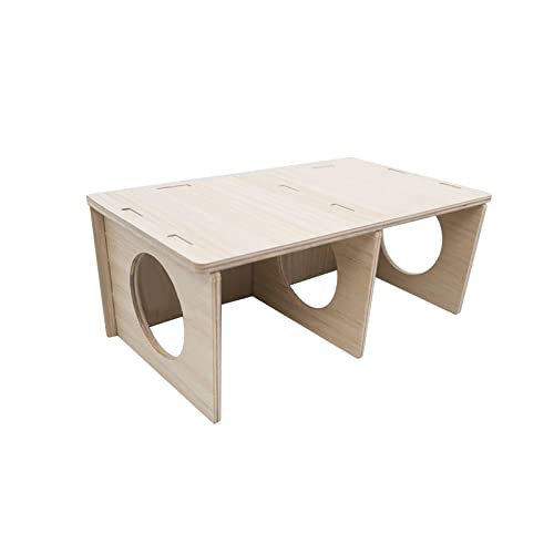 perfk Hamsterhaus aus Holz, Spielplatz, Übungsspielzeug, einfach zu montieren, Aktivitätsplattform, Tunnel, Versteck, Käfig, Nistvilla für Meerschweinchen, 28 cm x 13,5 cm x 11 cm perfk Hamsterhaus aus Holz, Spielplatz, Übungsspielzeug, einfach zu montieren, Aktivitätsplattform, Tunnel, Versteck, Käfig, Nistvilla für Meerschweinchen, 28 cm x 13,5 cm x 11 cm von perfk