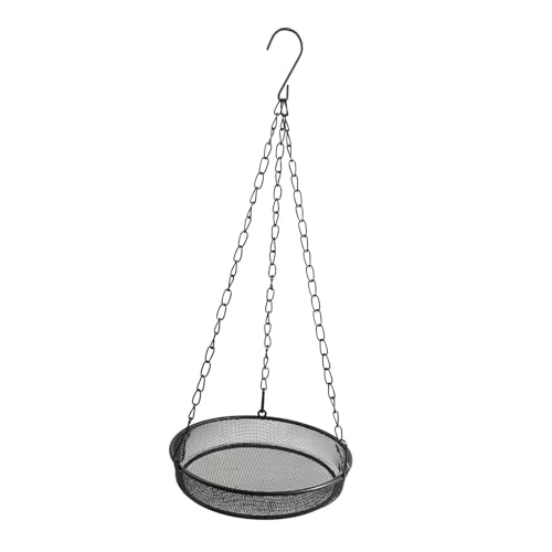 perfk Hanging Vogelfutterläder Verstellbare Kette Eisen Wasserverkehrsverkehrsfutterplattform Metallnetz für Balkon Outdoor Rasen von perfk