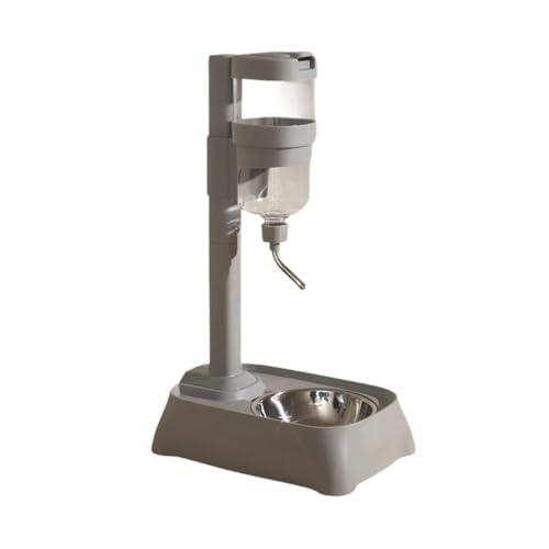 perfk Haustier Automatische Wassertrinker Wasserflasche Ständer Fütterungsstation Tragbarer Katzenschale Automatische Lebensmittelfutter für Welpenhamster, Grau perfk Haustier Automatische Wassertrinker Wasserflasche Ständer Fütterungsstation Tragbarer Katzenschale Automatische Lebensmittelfutter für Welpenhamster, Grau von perfk