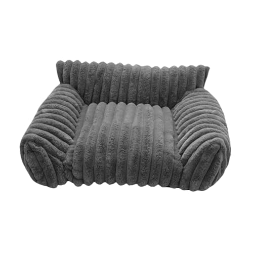 perfk Haustier-Couchbett, Katzen-Sofabett, Dekoration, multifunktional, modisch, rutschfeste Unterseite, Schlafen für kleine Hunde, Welpen, Zuhause, Grau von perfk