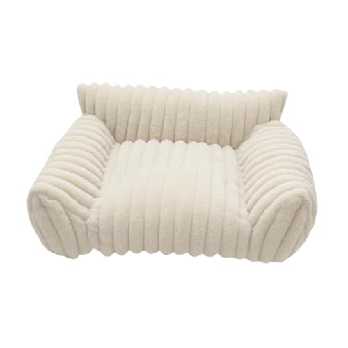 perfk Haustier-Couchbett, Katzen-Sofabett, Dekoration, multifunktional, modisch, rutschfeste Unterseite, Schlafen für kleine Hunde, Welpen, Zuhause, Weiß perfk Haustier-Couchbett, Katzen-Sofabett, Dekoration, multifunktional, modisch, rutschfeste Unterseite, Schlafen für kleine Hunde, Welpen, Zuhause, Weiß von perfk