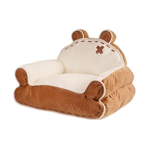 perfk Haustier-Couchbett, Katzenbetten für Hauskatzen, Cartoon, bequemes, warmes, modisches, tragbares Hundebett, Katzensofa für kleine Hunde, Welpen und perfk Haustier-Couchbett, Katzenbetten für Hauskatzen, Cartoon, bequemes, warmes, modisches, tragbares Hundebett, Katzensofa für kleine Hunde, Welpen und von perfk