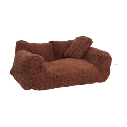 perfk Haustier-Couchbett, Katzenbetten für Hauskatzen, tragbar, rutschfest, bequemes, weiches Hundebett, Katzensofa für kleine Hunde und Kätzchen, Brown M perfk Haustier-Couchbett, Katzenbetten für Hauskatzen, tragbar, rutschfest, bequemes, weiches Hundebett, Katzensofa für kleine Hunde und Kätzchen, Brown M von perfk