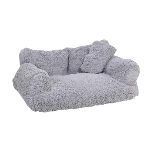 perfk Haustier-Couchbett, Katzenbetten für Hauskatzen, tragbar, rutschfest, bequemes, weiches Hundebett, Katzensofa für kleine Hunde und Kätzchen, Light Gray M perfk Haustier-Couchbett, Katzenbetten für Hauskatzen, tragbar, rutschfest, bequemes, weiches Hundebett, Katzensofa für kleine Hunde und Kätzchen, Light Gray M von perfk