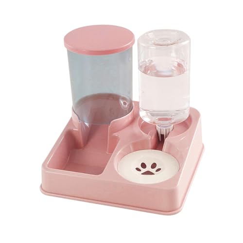 perfk Haustier -Feeder und Wasserspender Katze und Hundeschale für Hunde und Haustier Kätzchen Futter und Wasserschale Haustier Fütterungsstation, Rosa von perfk