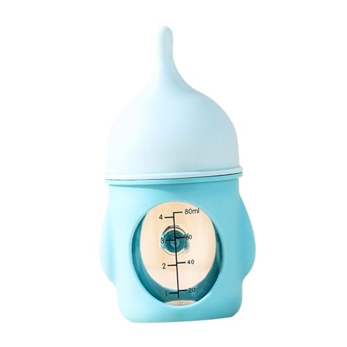 perfk Haustier Fütterung Flasche 80 ml tragbare Wiederverwendbare Pflegeflasche Pet Feeder Flasche für Kätzchen kleine Tiere Home Neugeborene Haustier, Blau von perfk