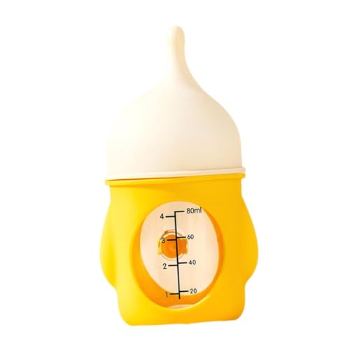 perfk Haustier Fütterung Flasche 80 ml tragbare Wiederverwendbare Pflegeflasche Pet Feeder Flasche für Kätzchen kleine Tiere Home Neugeborene Haustier, Gelb von perfk
