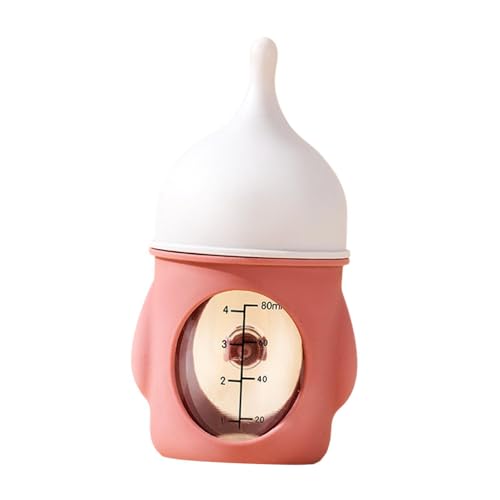 perfk Haustier Fütterung Flasche 80 ml tragbare Wiederverwendbare Pflegeflasche Pet Feeder Flasche für Kätzchen kleine Tiere Home Neugeborene Haustier, Rosa von perfk