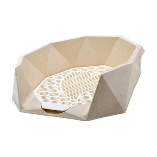 perfk Haustier-Hundetoiletten-Welpentrainings-Töpfchentablett mit Schutzwand hält die Pfoten trocken und die Böden sauber. Langlebiges Reinigungswerkzeug, Beige perfk Haustier-Hundetoiletten-Welpentrainings-Töpfchentablett mit Schutzwand hält die Pfoten trocken und die Böden sauber. Langlebiges Reinigungswerkzeug, Beige von perfk