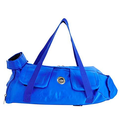 perfk Haustier Katzenpflegetasche Katzentragetasche Rückhaltetasche Katzenbadetasche Verstellbare Katzenwaschtasche, Blau, l von perfk