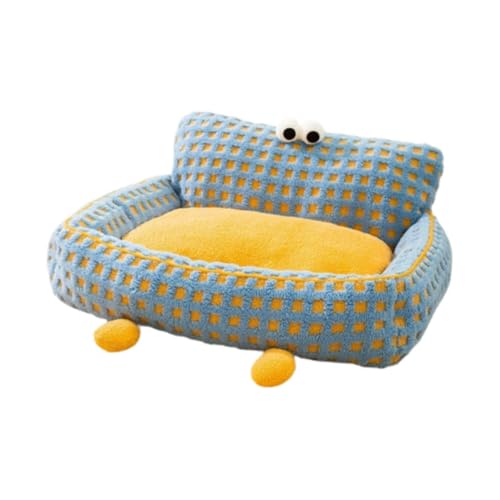 perfk Haustier-Schlafsofa, Katzencouchbett, zum Spielen, gemütliche Heimdekoration, Cartoon-Mode, warmes Hundenest, Haustierhöhle für Zuhause, Zimmer, Blau Groß perfk Haustier-Schlafsofa, Katzencouchbett, zum Spielen, gemütliche Heimdekoration, Cartoon-Mode, warmes Hundenest, Haustierhöhle für Zuhause, Zimmer, Blau Groß von perfk