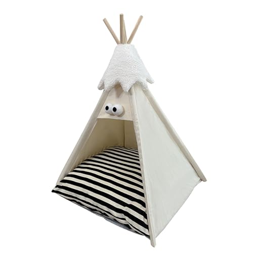 perfk Haustier-Tipi-Tipi-Bett mit Kissen, Haustier-Schlafbett, weiches Haustier-Zeltbett, Katzenzelt für Kitty, Hase, Kätzchen, Welpen, drinnen und draußen, Aprikose perfk Haustier-Tipi-Tipi-Bett mit Kissen, Haustier-Schlafbett, weiches Haustier-Zeltbett, Katzenzelt für Kitty, Hase, Kätzchen, Welpen, drinnen und draußen, Aprikose von perfk