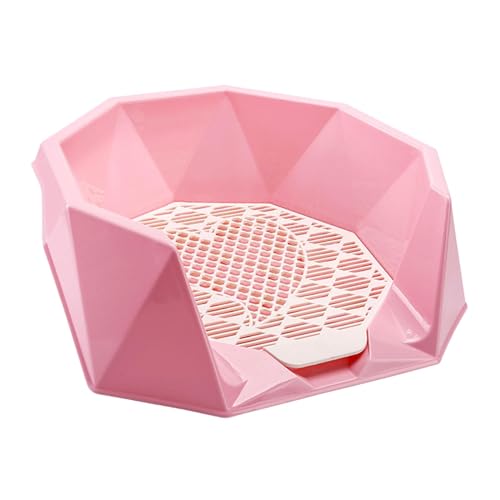 perfk Haustier-Trainingspads, Halter für Hundetöpfchen, bequem, Oben offener Zugang, Hundetoilette, Netzgitter, Toilette, für den Innenbereich, für, ROSA perfk Haustier-Trainingspads, Halter für Hundetöpfchen, bequem, Oben offener Zugang, Hundetoilette, Netzgitter, Toilette, für den Innenbereich, für, ROSA von perfk