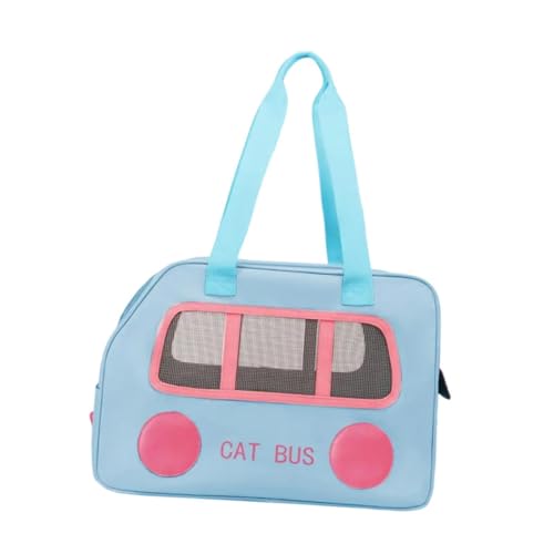 perfk Haustierbeutel Haustier Reisen Tasche Tasche Leichte Haustasche Tragbare Handtasche zum Einkaufswanderung Kleiner Hundetransport im Freien, Blau von perfk