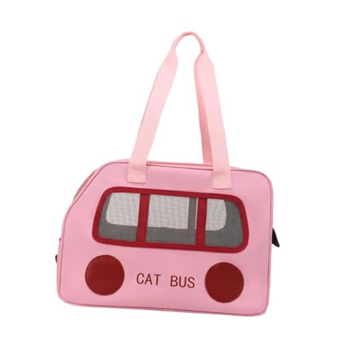 perfk Haustierbeutel Haustier Reisen Tasche Tasche Leichte Haustasche Tragbare Handtasche zum Einkaufswanderung Kleiner Hundetransport im Freien, Rosa von perfk