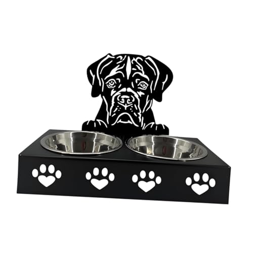 perfk Haustierhundschale, erhöhte Welpenfutterautomaten, Welpenwasserständer, Hundeschale erhöhte Katzenschüssel Doppelkatze Schüssel für Welpenkätzchen, G von perfk