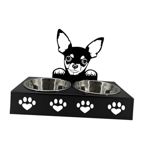 perfk Haustierhundschale, erhöhte Welpenfutterautomaten, Welpenwasserständer, Hundeschale erhöhte Katzenschüssel Doppelkatze Schüssel für Welpenkätzchen, H perfk Haustierhundschale, erhöhte Welpenfutterautomaten, Welpenwasserständer, Hundeschale erhöhte Katzenschüssel Doppelkatze Schüssel für Welpenkätzchen, H von perfk