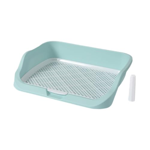 perfk Haustiertoilette, Halter für Trainingsunterlagen für Haustiere, Hundetoilette mit offenem Einstieg von Oben, Katzentoilette mit Maschengittern für das, Hellblau perfk Haustiertoilette, Halter für Trainingsunterlagen für Haustiere, Hundetoilette mit offenem Einstieg von Oben, Katzentoilette mit Maschengittern für das, Hellblau von perfk