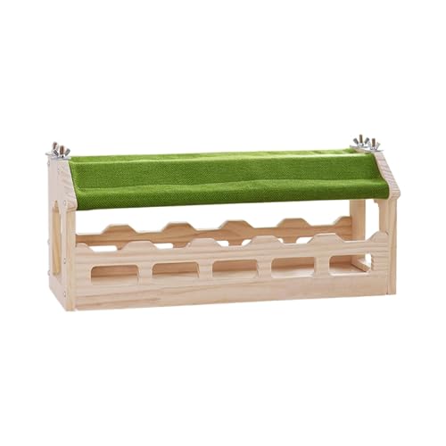 perfk Holzbrücke, dekorativ, kompakt, leicht zu reinigen, Versteck, Unterschlupf, Lebensraum, Spielzeug für Rennmäuse, Eichhörnchen, Springen, von perfk