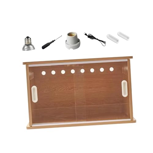 perfk Holzkasten für Küken Und Hamster, Box mit Wärmelampe von perfk