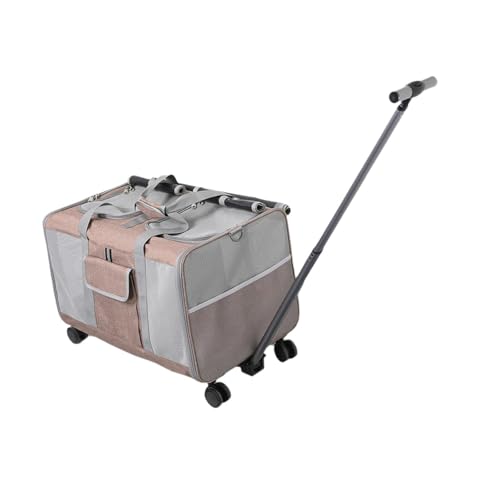 perfk Hunde-/Katzentragetasche mit Rädern, Rollbare Katzen-/Hundetragetasche, Atmungsaktiv, Tragbar, Abnehmbar, Faltbare Reisetasche für Katzen, Kätzchen, Khaki perfk Hunde-/Katzentragetasche mit Rädern, Rollbare Katzen-/Hundetragetasche, Atmungsaktiv, Tragbar, Abnehmbar, Faltbare Reisetasche für Katzen, Kätzchen, Khaki von perfk